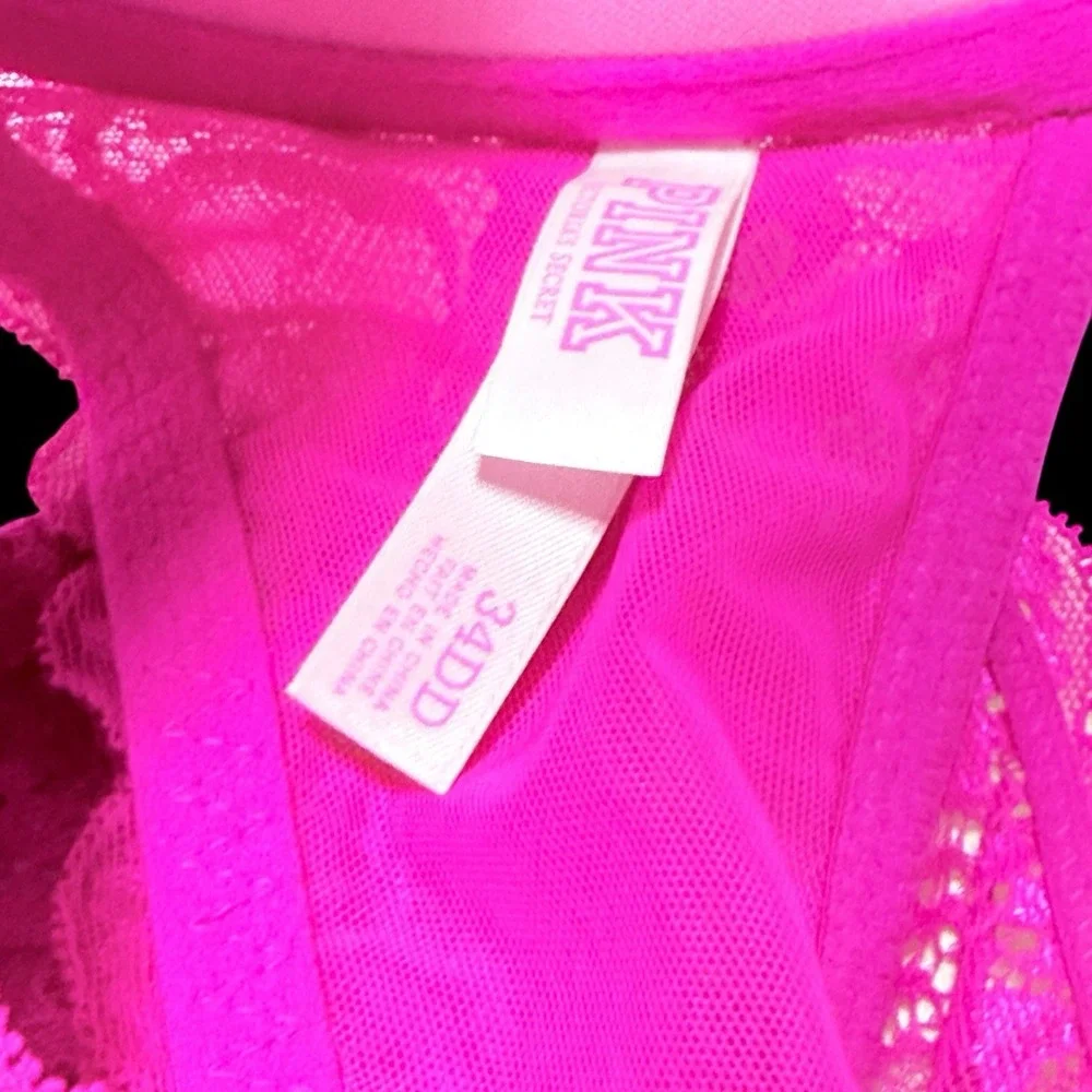 Vtg NWOT Old Stock Victoria's Secret‎ PINK 34DD Date Racerback Front Closure UW